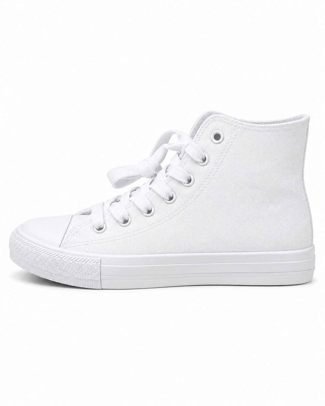 White Canvas High-Top Trainer Blanks – DTF & Heat Transfer