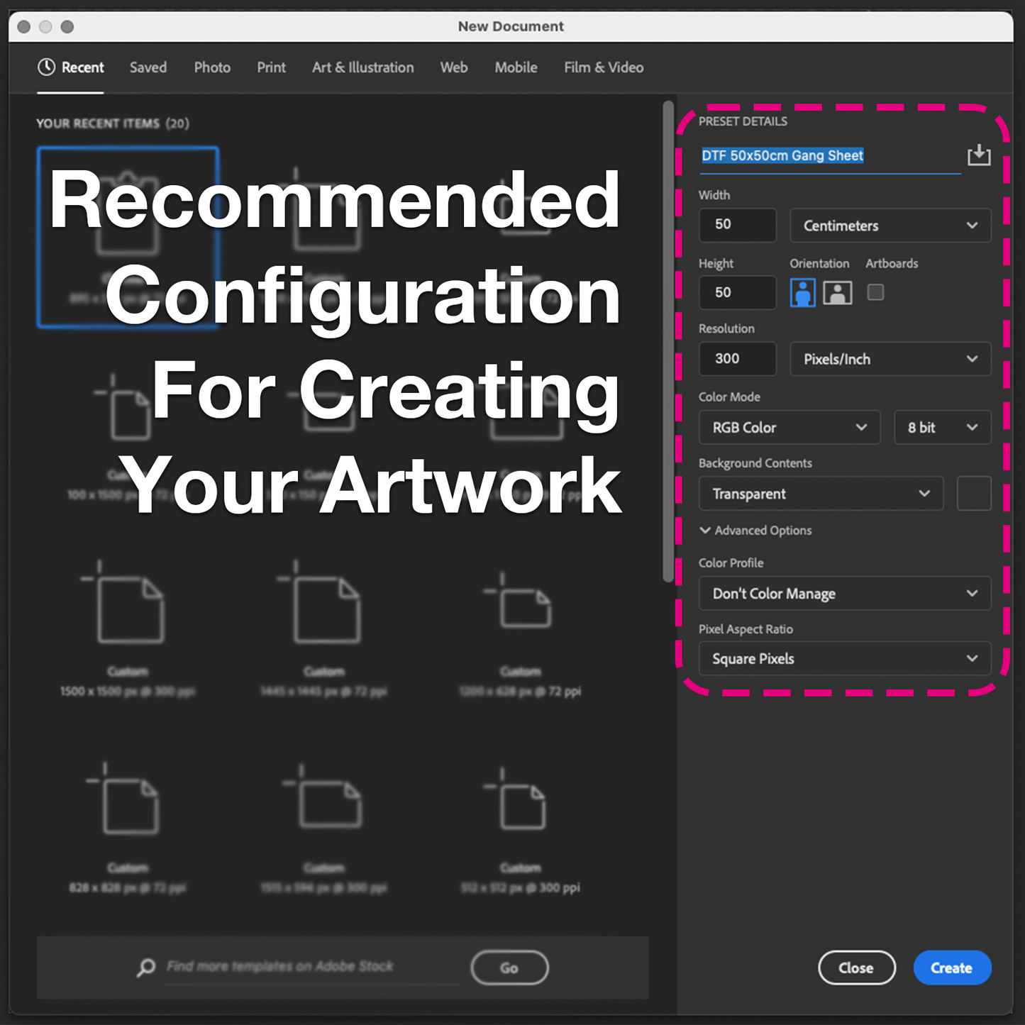 DTF Printed Gang Sheet