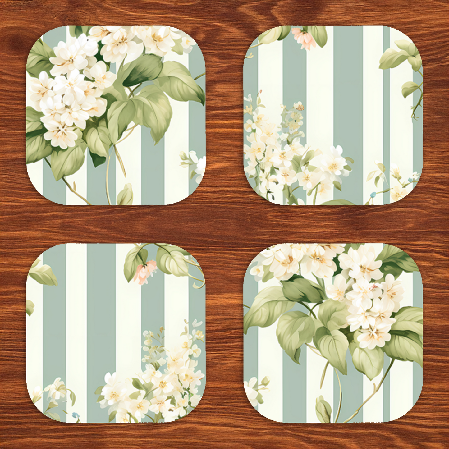 Unisub High Gloss Hardboard Coaster 100 x 100 mm Set Of 4