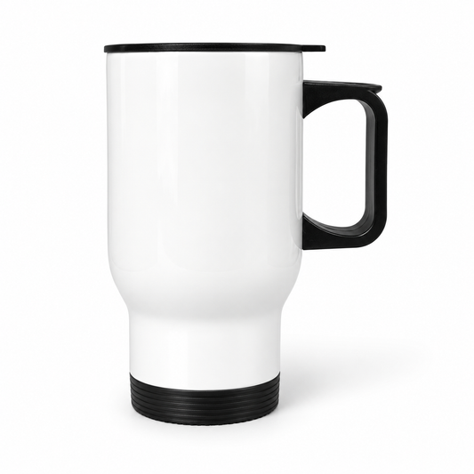 White Stainless Steel Sublimation Travel Mug Blank – 390ml