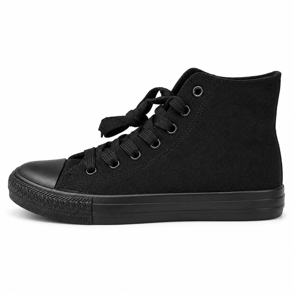 Black Canvas High-Top Trainer Blanks – DTF & Heat Transfer