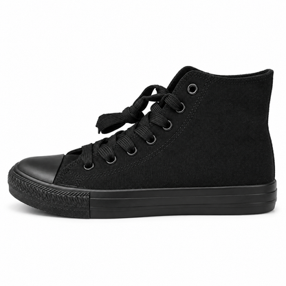 Black Canvas High-Top Trainer Blanks – DTF & Heat Transfer