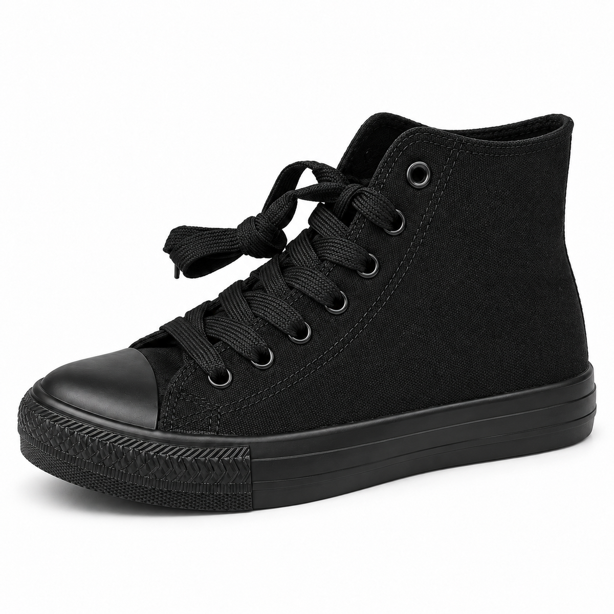 Black Canvas High-Top Trainer Blanks – DTF & Heat Transfer