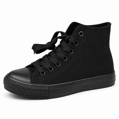 Black Canvas High-Top Trainer Blanks – DTF & Heat Transfer