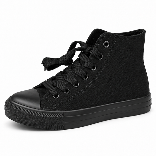 Black Canvas High-Top Trainer Blanks – DTF & Heat Transfer