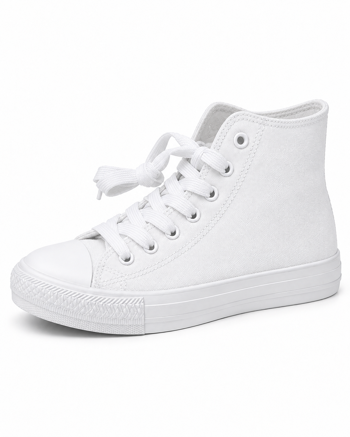 White Canvas High-Top Trainer Blanks – DTF & Heat Transfer