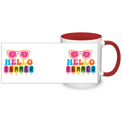 11oz Ceramic Mug Full Wrap Print White & Two Tone - All Colours