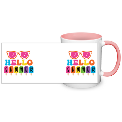 11oz Ceramic Mug Full Wrap Print White & Two Tone - All Colours