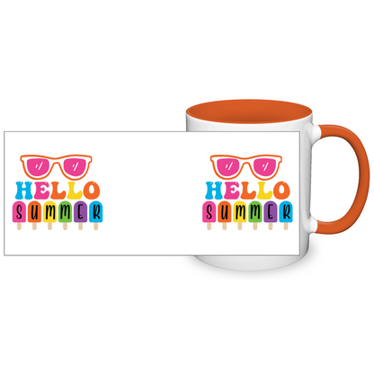 11oz Ceramic Mug Full Wrap Print White & Two Tone - All Colours