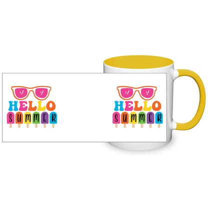 11oz Ceramic Mug Full Wrap Print White & Two Tone - All Colours