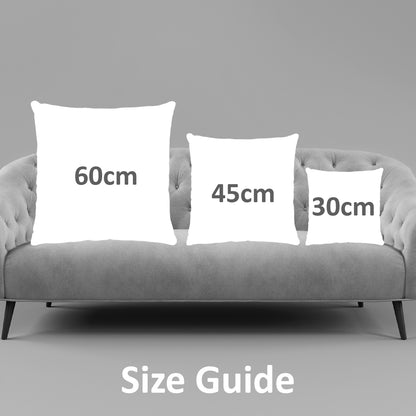 Faux Suede Throw Cushion Single Sided Print